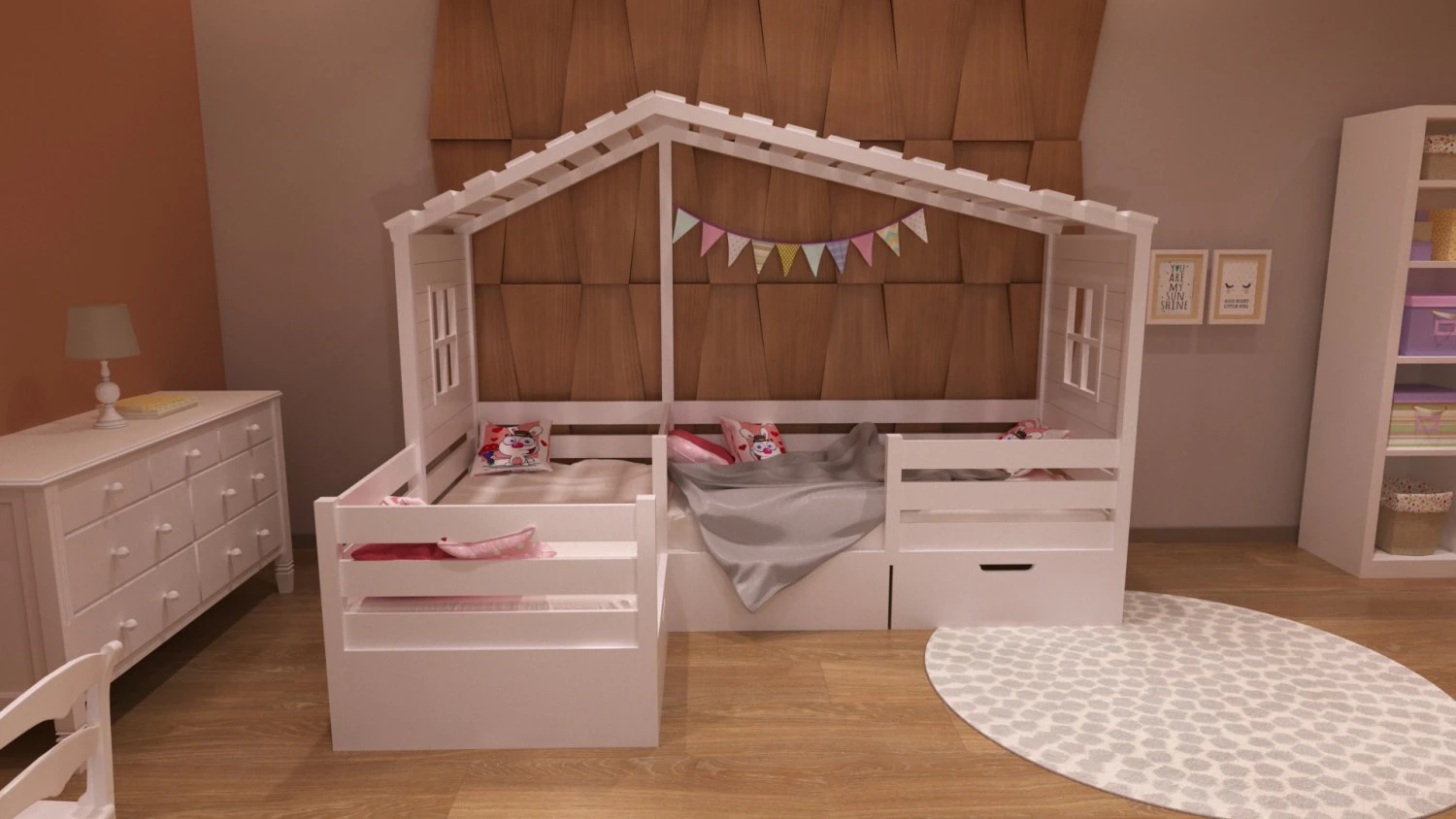 baby bed 3 3D Model .c4d .max .obj .3ds .fbx .stl .blend 