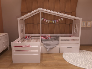 baby bed 3 3D Модель