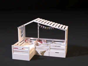 baby bed 3 3D Model