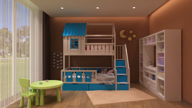 baby bed 4 3D Model .c4d .max .obj .3ds .fbx .stl .blend 