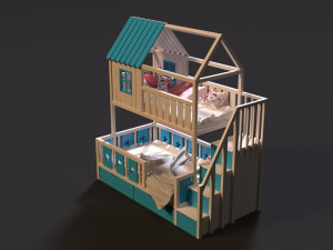 baby bed 4 3D Model