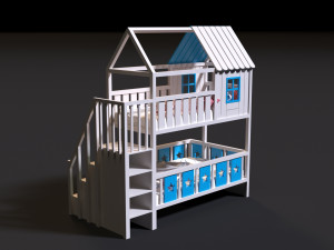 baby bed 4 3D Model