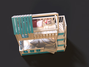 baby bed 4 3D Model