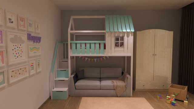 baby bed 5 Modelo 3D .c4d .max .obj .3ds .fbx .stl .blend 