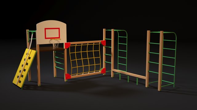 sports complex 9 3D Model .c4d .max .obj .3ds .fbx .stl .blend 