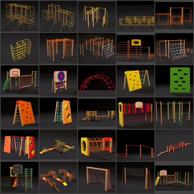sports ground 3D Модель .c4d .max .obj .3ds .fbx .stl .blend 