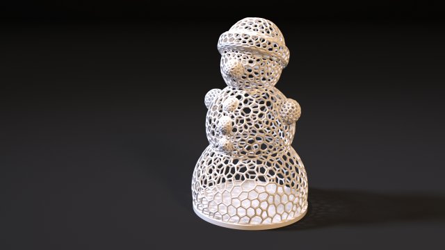 snowman voronoi 3D Принт Модель .c4d .max .obj .3ds .fbx .stl .blend 