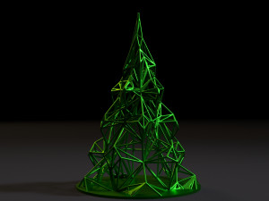 christmas tree voronoi christmas decoration 3Dプリントモデル