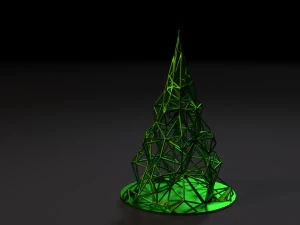 christmas tree voronoi christmas decoration 3D Print Model