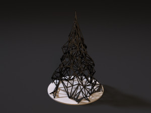 christmas tree voronoi christmas decoration Model Cetak 3D