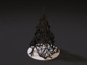 christmas tree voronoi christmas decoration 3D Print Model