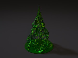 christmas tree voronoi christmas decoration Model Cetak 3D