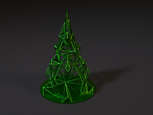 christmas tree voronoi christmas decoration Model Cetak 3D