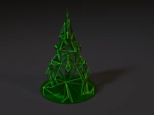 christmas tree voronoi christmas decoration 3D Print Model