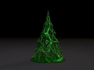 christmas tree voronoi christmas decoration Model Cetak 3D