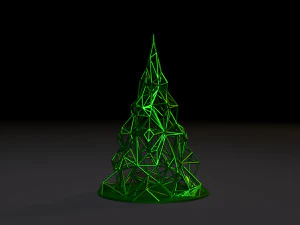christmas tree voronoi christmas decoration 3D Print Model