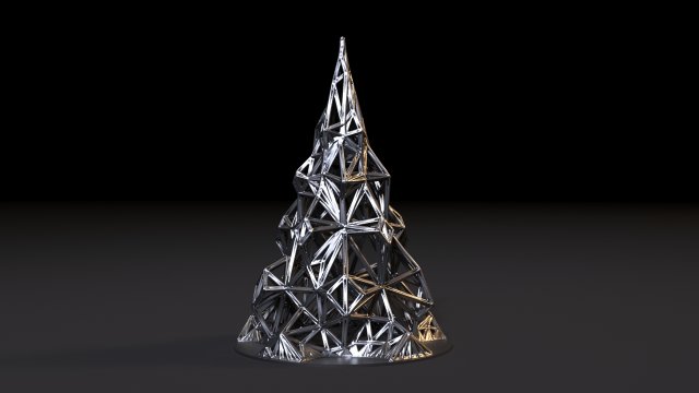 christmas tree voronoi christmas decoration 3D-printmodel .c4d .max .obj .3ds .fbx .stl .blend 