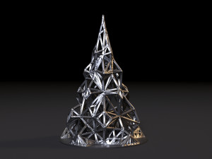 christmas tree voronoi christmas decoration 3Dプリントモデル