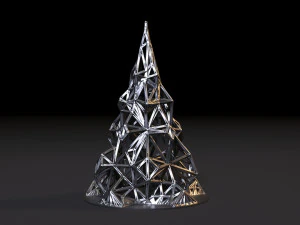 &aacute;rvore de natal voronoi decora&ccedil;&atilde;o de natal Modelo de Impressão 3D