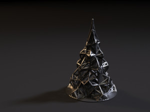 christmas tree voronoi christmas decoration 3D-printmodel