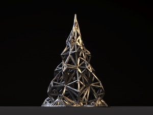 christmas tree voronoi christmas decoration 3D-printmodel