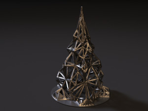 christmas tree voronoi christmas decoration 3D-printmodel