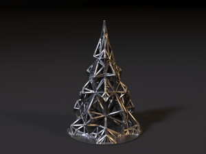 christmas tree voronoi christmas decoration 3D-printmodel