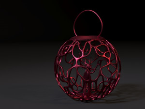 christmas ball with a deer 3D Print Model