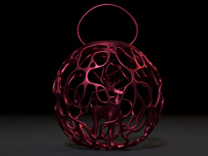 christmas ball with a deer 3D Print Model