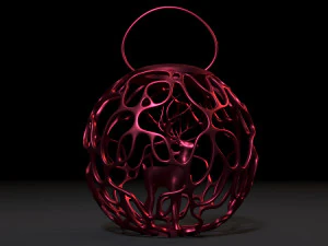 christmas ball with a deer 3D Print Model