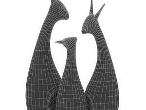cat family 3D Model