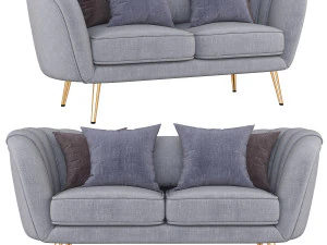 알렉산드리아 벨벳 플레어 암 러브시트 특가 3D 모델