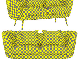deals on alexandrea velvet flared arm loveseat Modèle 3D