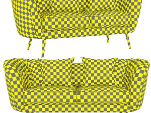 deals on alexandrea velvet flared arm loveseat 3D Model