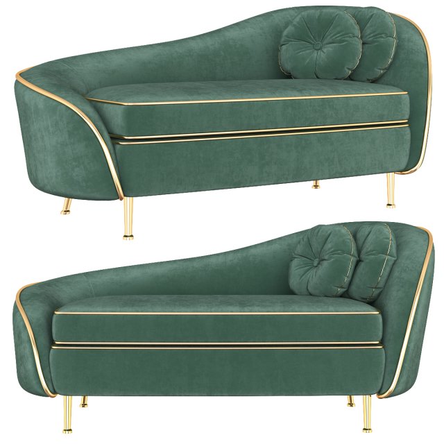 kooper 2 seater sofa deep 3D Model .c4d .max .obj .3ds .fbx .stl .blend 