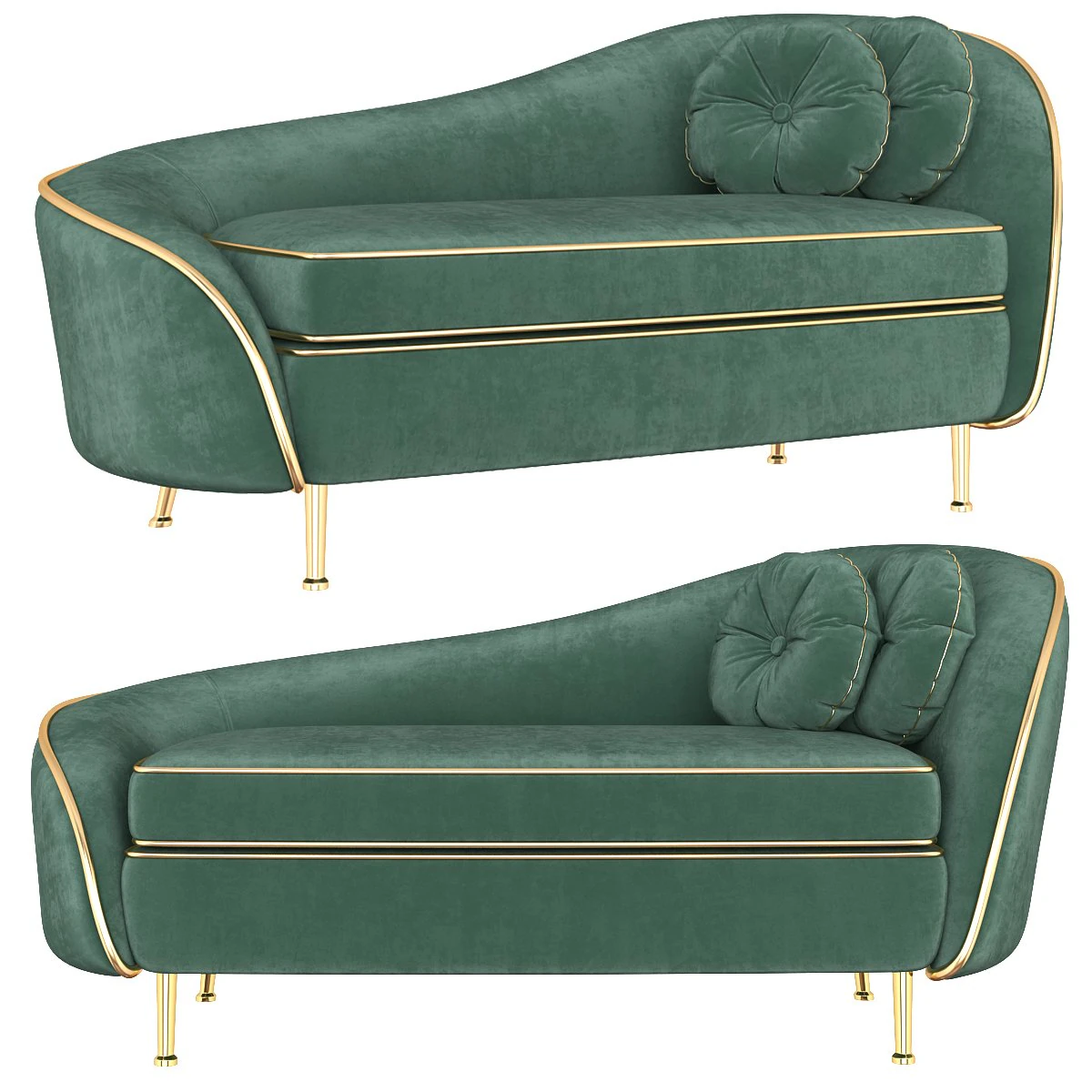 kooper 2 seater sofa deep 3D Model .c4d .max .obj .3ds .fbx .stl .blend 