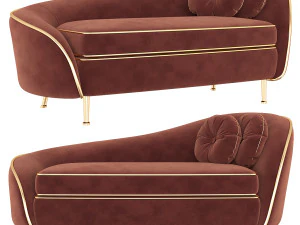 kooper 2 seater sofa deep 3D Model