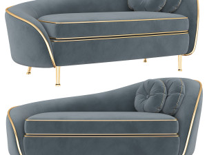 kooper 2 seater sofa deep 3D Model