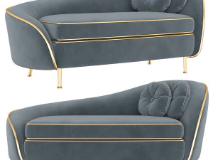 kooper 2 seater sofa deep 3D Model