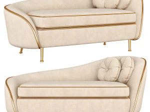 kooper 2 seater sofa deep 3D Model