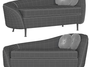 kooper 2 seater sofa deep 3D Model