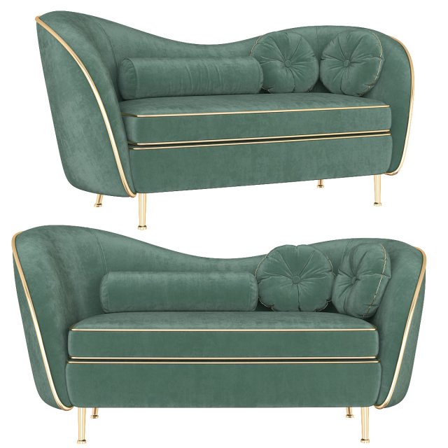 kooper 2 seater sofa deep Model 3D .c4d .max .obj .3ds .fbx .stl .blend 