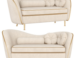 kooper 2 seater sofa deep Model 3D