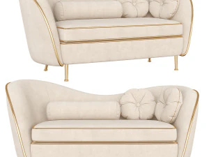 kooper 2 seater sofa deep 3D Model