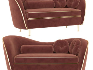 kooper 2 seater sofa deep 3D Model
