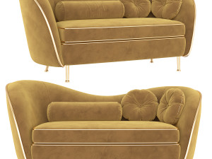 kooper 2 seater sofa deep Model 3D