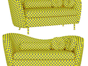 kooper 2 seater sofa deep 3D Model
