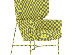 kursi berlengan caristo bersandar tinggi oleh tim rundle Model 3D