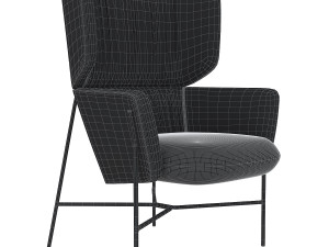 caristo armchair high back by tim rundle 3D मॉडल