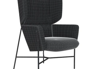 kursi berlengan caristo bersandar tinggi oleh tim rundle Model 3D